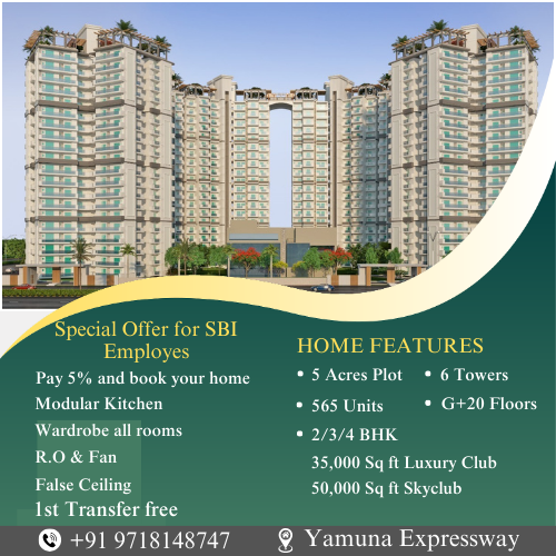 1,2,3, & 4 BHK Flats In Yamuna Expressway. Best Residential Project With World Class Aminities