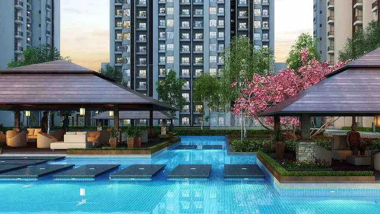 Zen garden at ACE Divino Noida Extension project