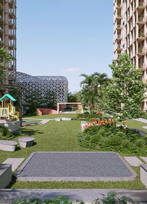 Green Landscaping and Walkways at Eldeco La Vida Bella